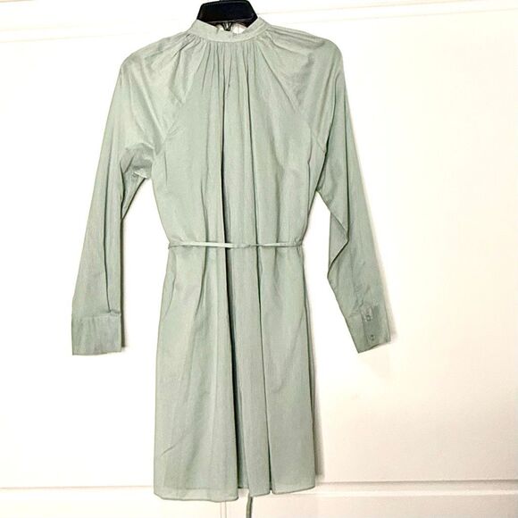 NWT Rebecca Taylor long sleeve cotton shift dress. Color: mint. Size XS - Picture 11 of 15